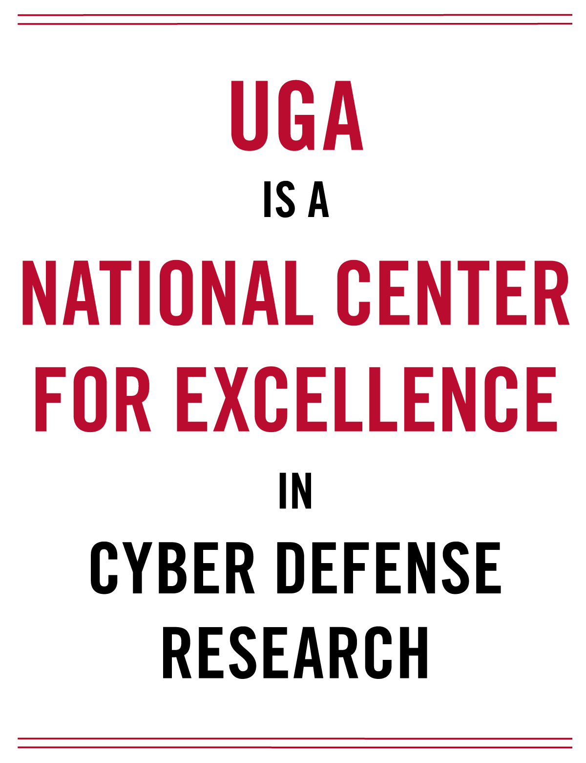UGA is a National Center for excellence in cyber defense research