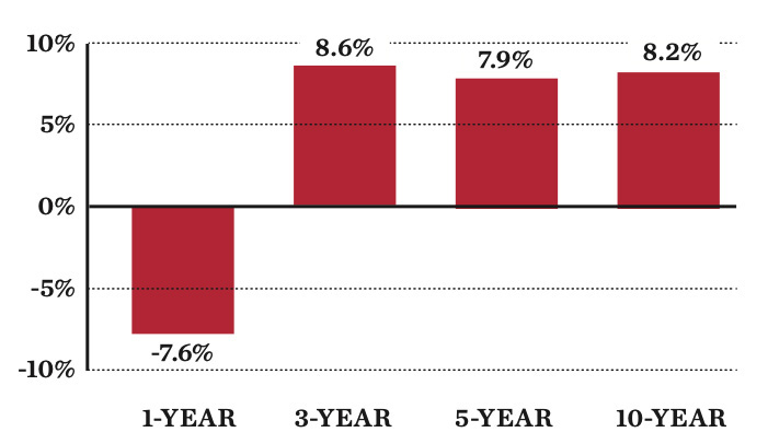 bar graph of long-term investment return