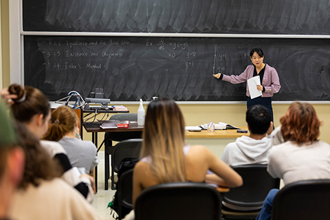 professor lecturing students